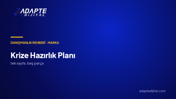 Kriz yaşamadık, yine de hazırlanmalı mıyız?