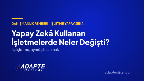 Yapay Zekâ Kullanan İşletmelerde Neler Değişti? — Adapte Dijital kapak görseli