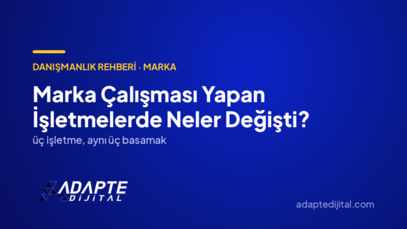 Marka Çalışması Yapan İşletmelerde Neler Değişti? — Adapte Dijital kapak görseli