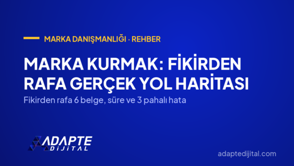 Marka Kurmak: Fikirden Rafa Gerçek Yol Haritası — Fikirden rafa 6 belge, süre ve 3 pahalı hata