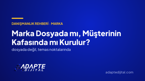 Marka Dosyada mı, Müşterinin Kafasında mı Kurulur? — Adapte Dijital kapak görseli
