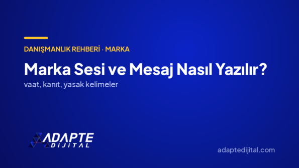 Marka Sesi ve Mesaj Nasıl Yazılır? — Adapte Dijital kapak görseli