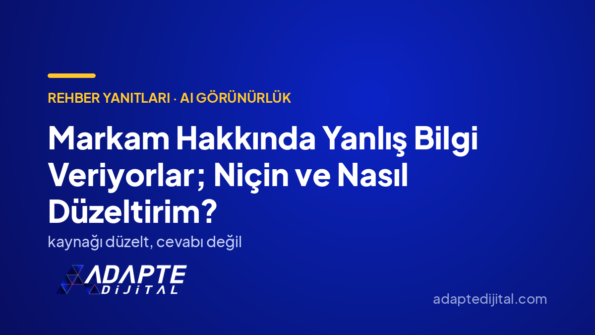 Markam Hakkında Yanlış Bilgi Veriyorlar; Niçin ve Nasıl Düzeltirim? — Adapte Dijital kapak görseli
