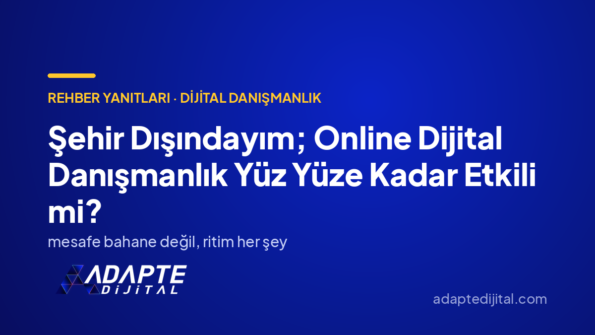 Şehir Dışındayım; Online Dijital Danışmanlık Yüz Yüze Kadar Etkili mi? — Adapte Dijital kapak görseli