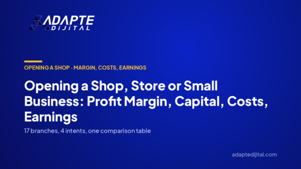 Opening a Shop, Store or Small Business: Profit Margin, Capital, Costs, Earnings — Adapte Dijital cover image