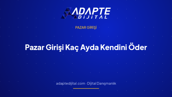 Pazar Girişi Kaç Ayda Kendini Öder? Geri Dönüş Süresi — Adapte Dijital kapak görseli