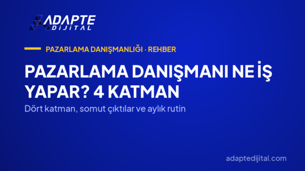 Pazarlama Danışmanı Ne İş Yapar? 4 Katman — Dört katman, somut çıktılar ve aylık rutin