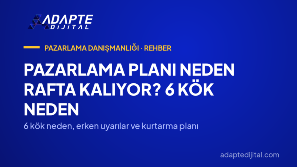 Pazarlama Planı Neden Rafta Kalıyor? 6 Kök Neden — 6 kök neden, erken uyarılar ve kurtarma planı