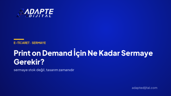 Print on Demand İçin Ne Kadar Sermaye Gerekir? — Adapte Dijital kapak görseli