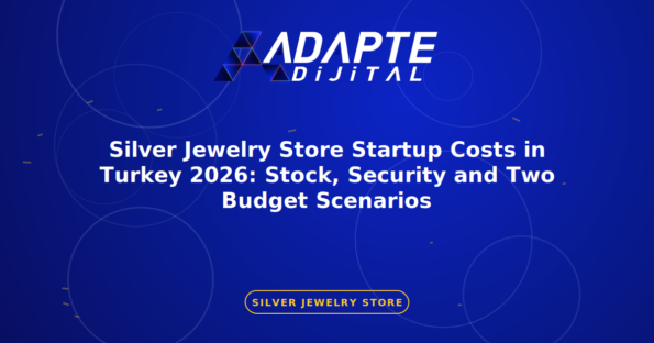 Silver Jewelry Store Startup Costs in Turkey 2026: Stock, Security and Two Budget Scenarios — Adapte Dijital kapak görseli