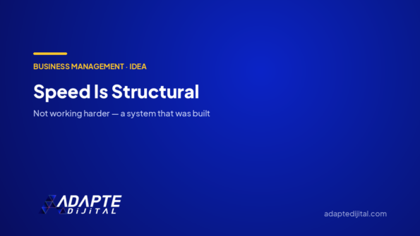 Speed Is Structural — Adapte Dijital cover image
