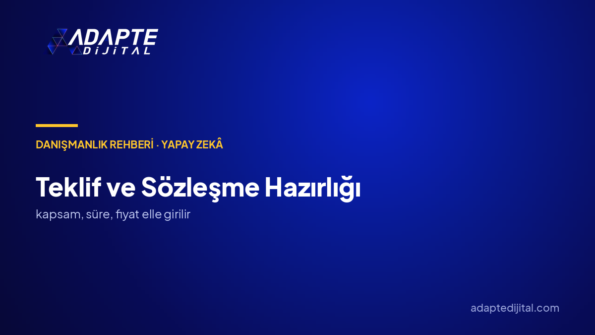 Teklif ve sözleşme hazırlığında yapay zekâ kullanılır mı?