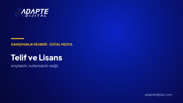 Telif ve lisansta nelere dikkat edilmeli?