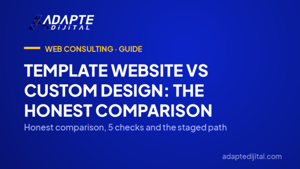 Template Website vs Custom Design: The Honest Comparison — Honest comparison, 5 checks and the staged path