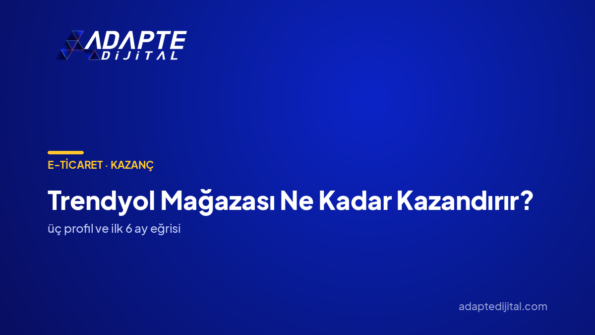 Trendyol Mağazası Ne Kadar Kazandırır? — Adapte Dijital kapak görseli