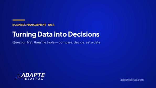 Turning Data into Decisions — Adapte Dijital cover image