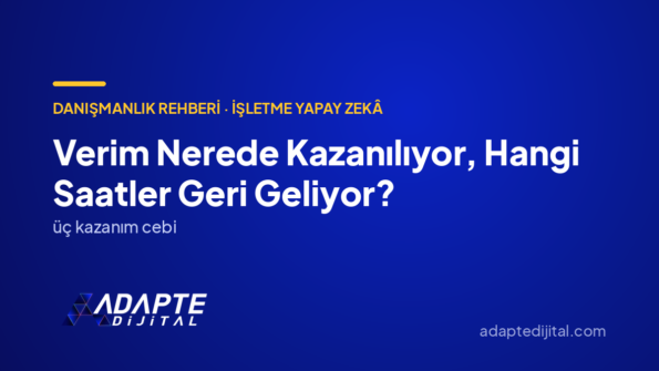 Verim Nerede Kazanılıyor, Hangi Saatler Geri Geliyor? — Adapte Dijital kapak görseli