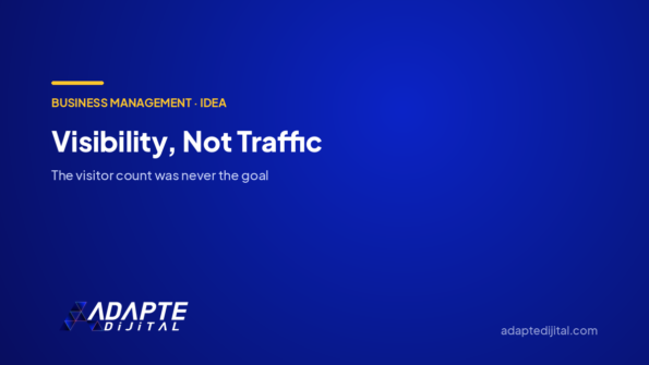 Visibility, Not Traffic — Adapte Dijital cover image