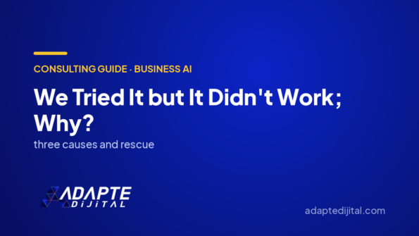 We Tried It but It Didn't Work; Why? — Adapte Dijital cover image
