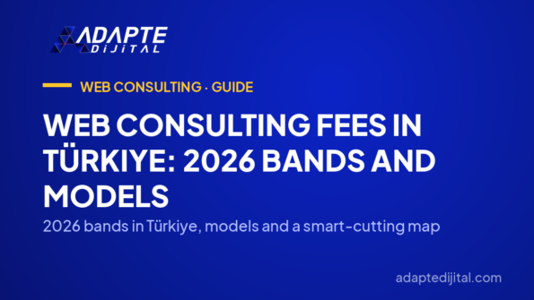 Web Consulting Fees in Türkiye: 2026 Bands and Models — 2026 bands in Türkiye, models and a smart-cutting map