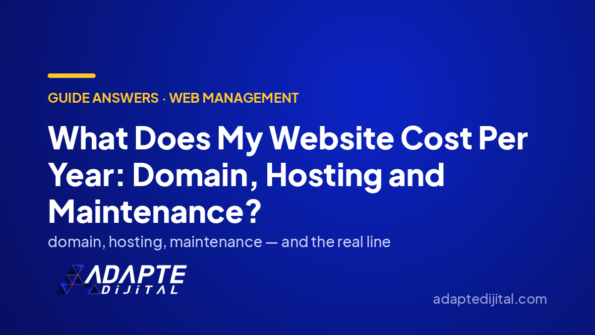 What Does My Website Cost Per Year: Domain, Hosting and Maintenance? — Adapte Dijital cover image