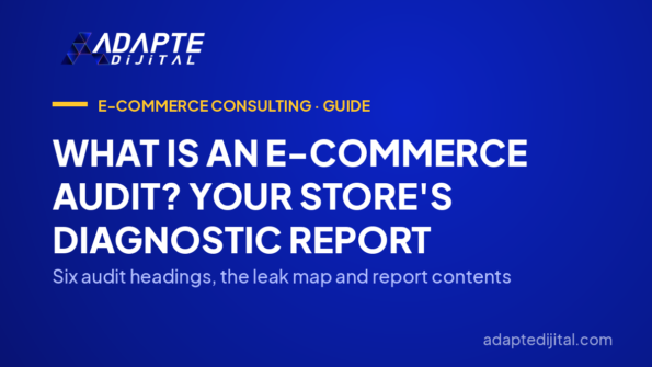 What Is an E-Commerce Audit? Your Store's Diagnostic Report — Six audit headings, the leak map and report contents