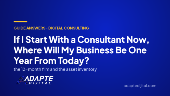 If I Start With a Consultant Now, Where Will My Business Be One Year From Today? — Adapte Dijital cover image