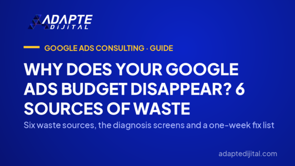 Why Does Your Google Ads Budget Disappear? 6 Sources of Waste — Six waste sources, the diagnosis screens and a one-week fix list