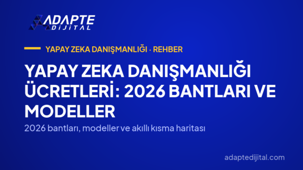 Yapay Zeka Danışmanlığı Ücretleri: 2026 Bantları ve Modeller — 2026 bantları, modeller ve akıllı kısma haritası