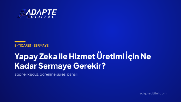 Yapay Zeka ile Hizmet Üretimi İçin Ne Kadar Sermaye Gerekir? — Adapte Dijital kapak görseli