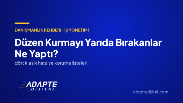 Düzen Kurmayı Yarıda Bırakanlar Ne Yaptı? — Adapte Dijital kapak görseli