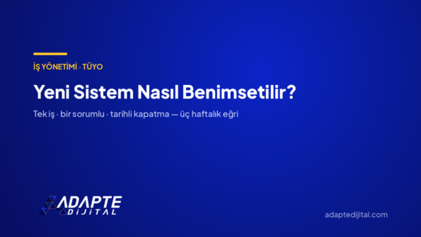 Yeni Sistem Nasıl Benimsetilir? — Adapte Dijital kapak görseli