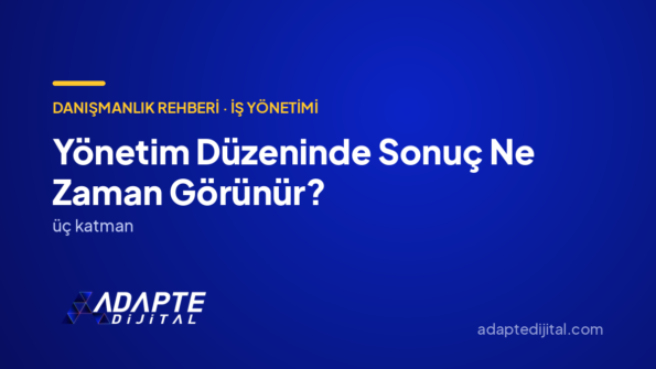 Yönetim Düzeninde Sonuç Ne Zaman Görünür? — Adapte Dijital kapak görseli