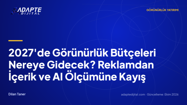 2027'de Görünürlük Bütçeleri Nereye Gidecek? Reklamdan İçerik ve AI Ölçümüne Kayış