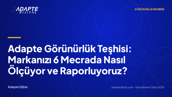 Adapte Görünürlük Teşhisi: Markanızı 6 Mecrada Nasıl Ölçüyor ve Raporluyoruz?