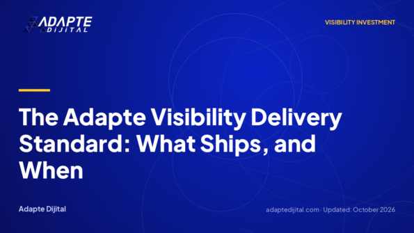 The Adapte Visibility Delivery Standard: What Ships, and When