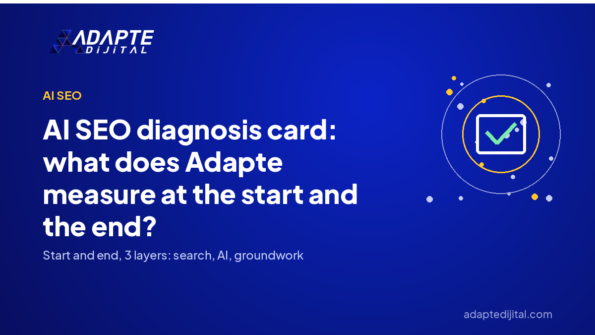 AI SEO diagnosis card: what does Adapte measure at the start and the end? — Adapte Dijital cover image