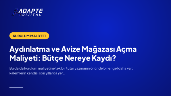 Aydınlatma ve Avize Mağazası Açma Maliyeti: Bütçe Nereye Kaydı? — Adapte Dijital kapak görseli