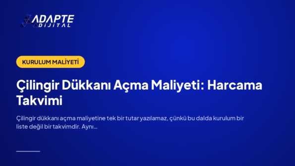 Çilingir Dükkanı Açma Maliyeti: Harcama Takvimi — Adapte Dijital kapak görseli