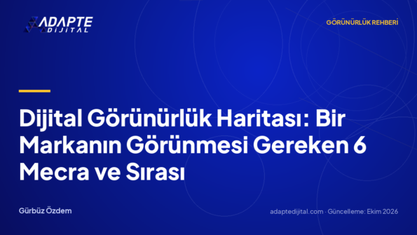 Dijital Görünürlük Haritası: Bir Markanın Görünmesi Gereken 6 Mecra ve Sırası