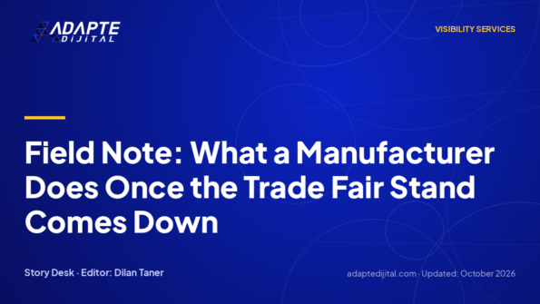 Field Note: What a Manufacturer Does Once the Trade Fair Stand Comes Down