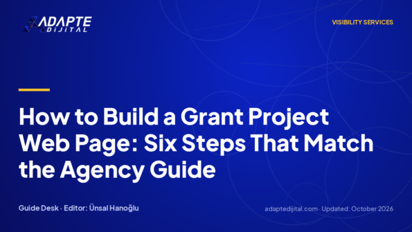 How to Build a Grant Project Web Page: Six Steps That Match the Agency Guide