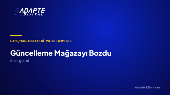 Güncelleme mağazayı bozdu, ne yapmalıyım?
