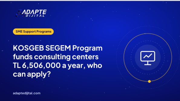 KOSGEB SEGEM Program funds consulting centers TL 6,506,000 a year, who can apply?