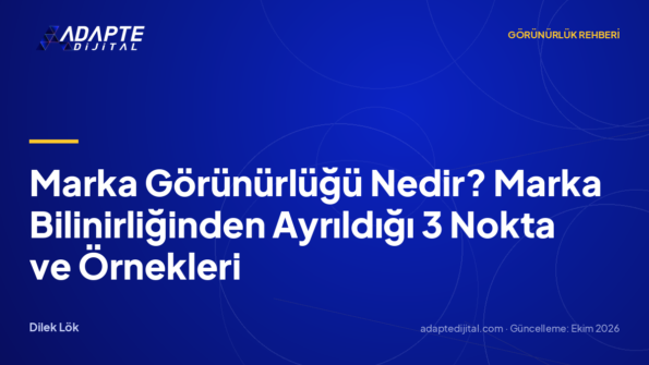 Marka Görünürlüğü Nedir? Marka Bilinirliğinden Ayrıldığı 3 Nokta ve Örnekleri