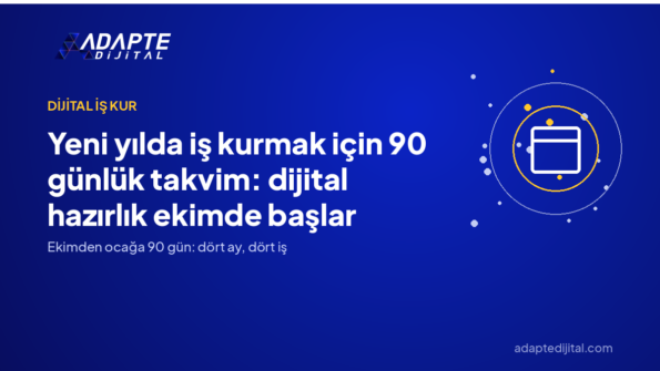 Yeni yılda iş kurmak için 90 günlük takvim: dijital hazırlık ekimde başlar — Adapte Dijital kapak görseli