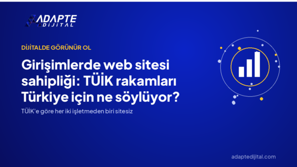 Girişimlerde web sitesi sahipliği: TÜİK rakamları Türkiye için ne söylüyor? — Adapte Dijital kapak görseli