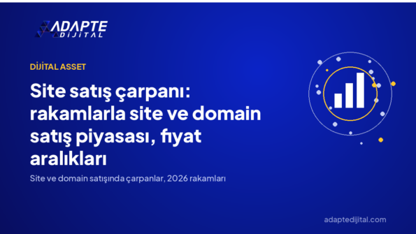 Site satış çarpanı: rakamlarla site ve domain satış piyasası, fiyat aralıkları — Adapte Dijital kapak görseli