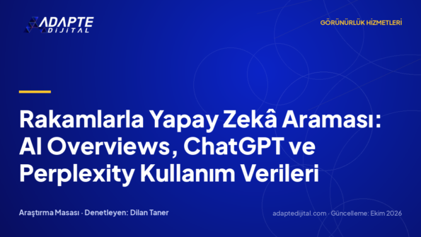 Rakamlarla Yapay Zekâ Araması: AI Overviews, ChatGPT ve Perplexity Kullanım Verileri