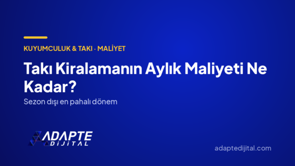 Takı Kiralamanın Aylık Maliyeti Ne Kadar? — Adapte Dijital kapak görseli